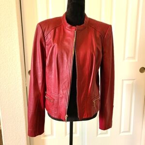 Red Genuine Leather Jacket